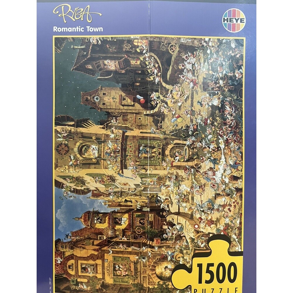 Heye Romantic Town 1500 Piece Jigsaw Puzzle Michael Ryba Cartoon Art 29127